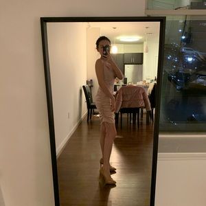 Beckygll boutique pink silk dress